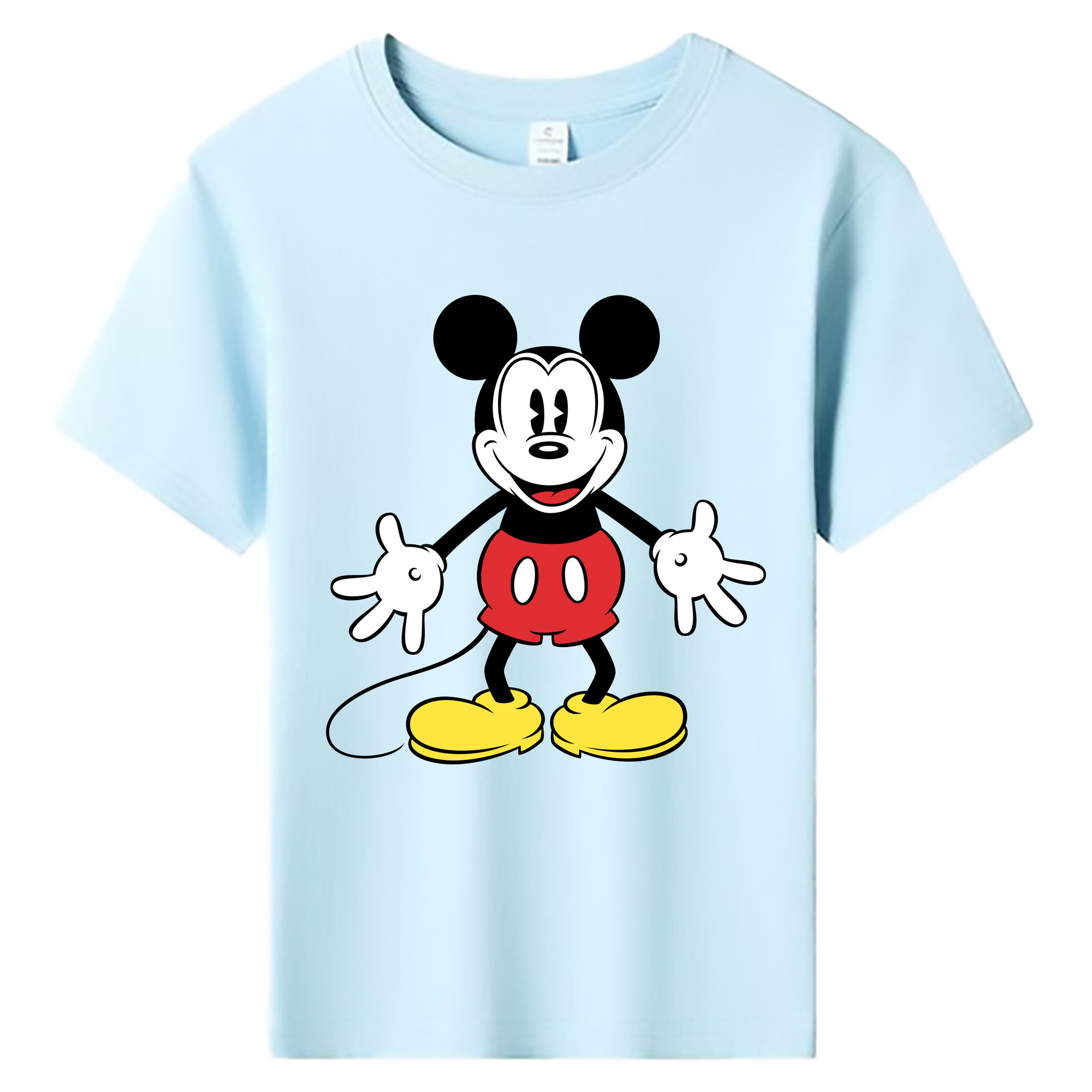 ミッキーマウス Mickey Mouse 綿100％キッズTシャツ（フロントプリント）
